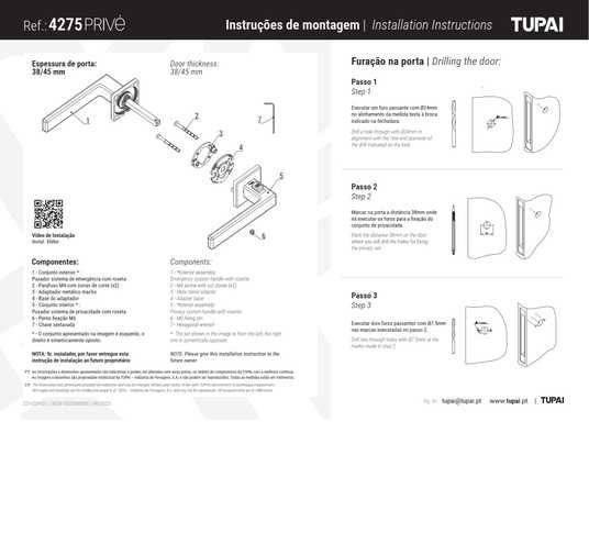 Ручка дверна TUPAI 4275Q 5SP/153 - Єврозамок